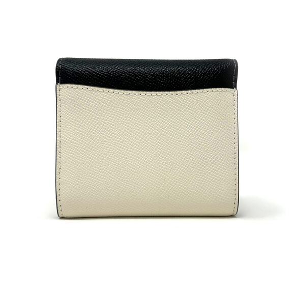 Coach Small Trifold Wallet Chalk White Black Multi Leather CF446 - Picture 3 of 9